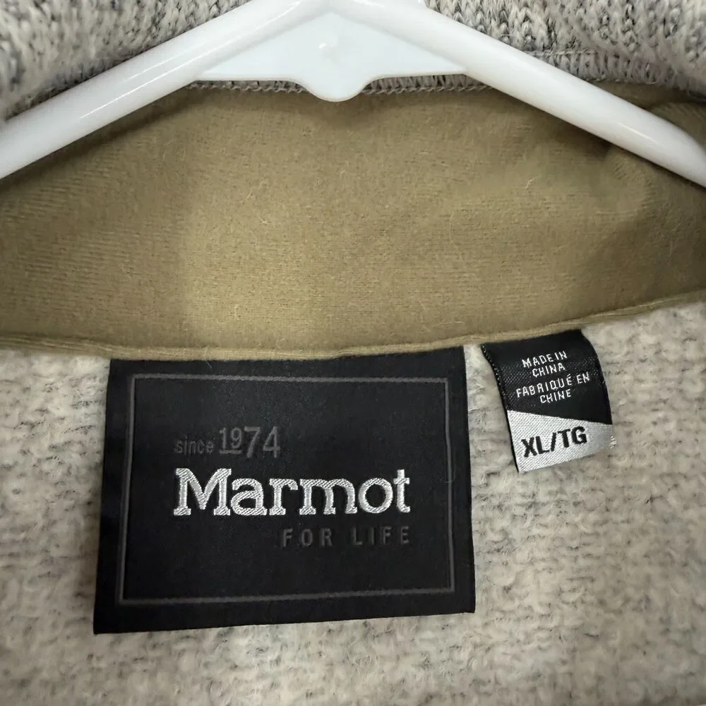 Marmot Gilcrest Jacket Gray Fleece Wool Blend Gorpcore Outdoor M42650 Men Sz XL